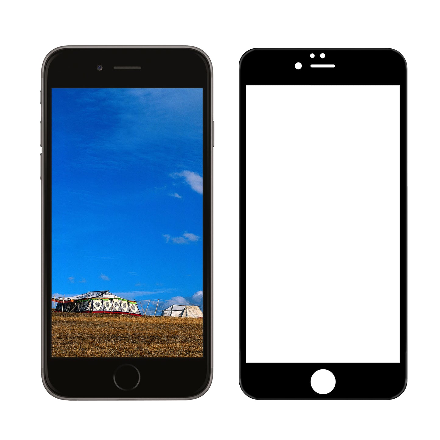 Screen Protector for iPhone 6 Plus 3D Edge Tempered Glass Phone Screen Saver HD Anti-Scratch Tempered Glass Film