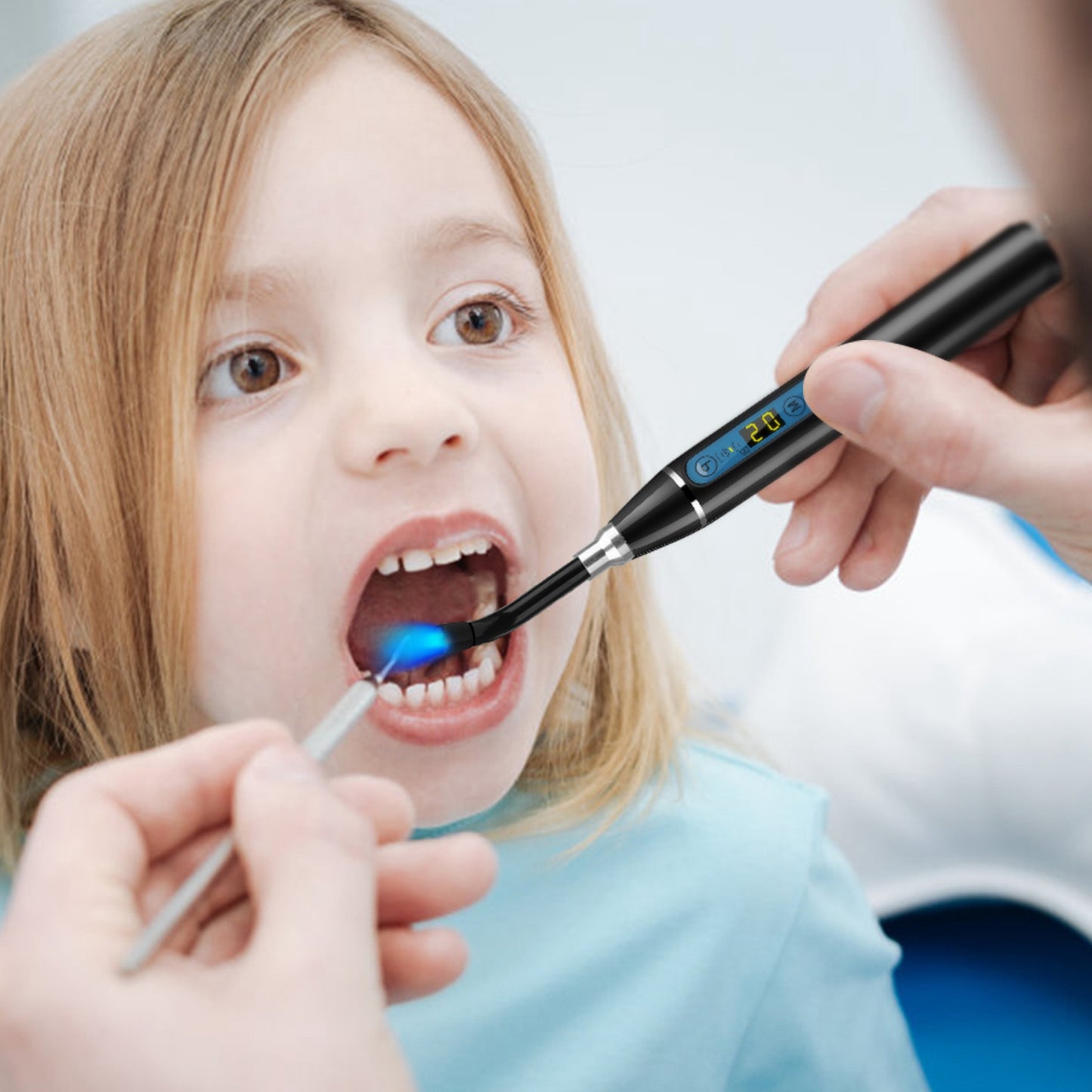 5W Cordless Dental LED Curing Light Lamp 1500mw/cm2