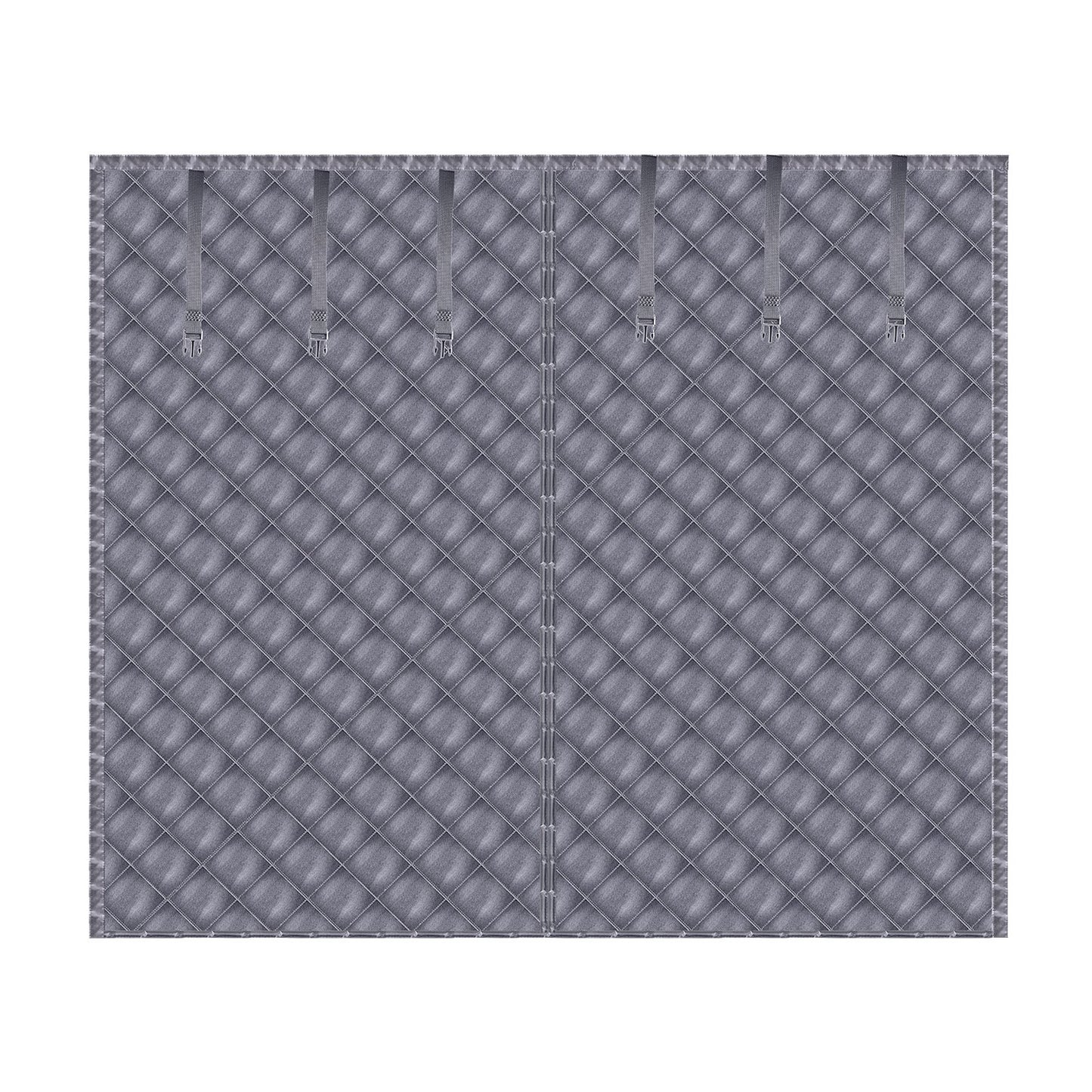 8*7FT Magnetic Thermal Insulated Garage Door Curtain for Winter Singe-Car Garage Screen with Magnetic Closure 6 Roll Up Buckle Straps for One Cars Wea