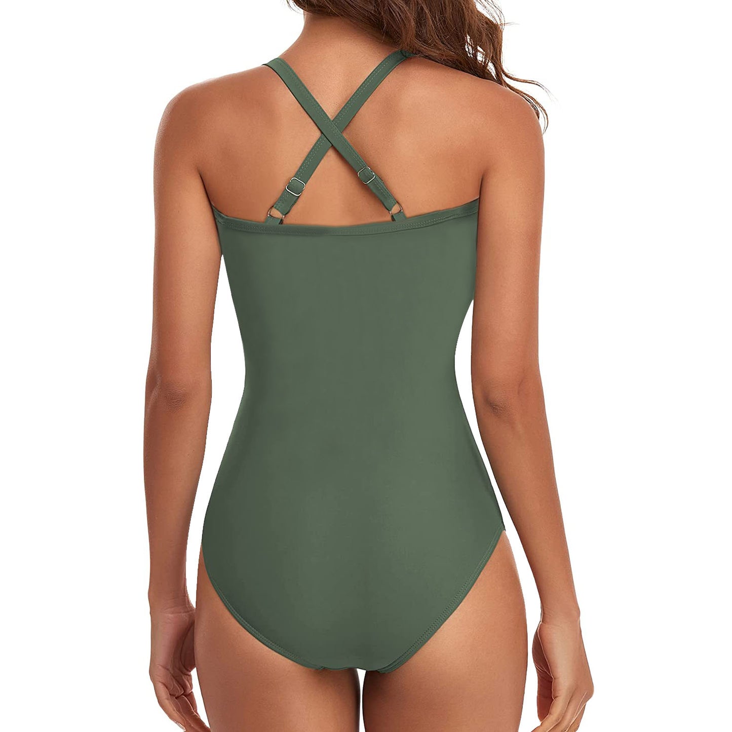 WomenÕs One Piece Swimsuit Beachwear Swimwear Tummy Control Cutout High Waist Bathing Suit Wrap