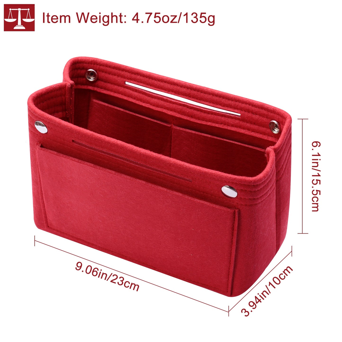 Felt Handbag Insert Organizer Purse Tote Shaper Bag in Bag Cosmetic Bag Handbag Purse Organizer