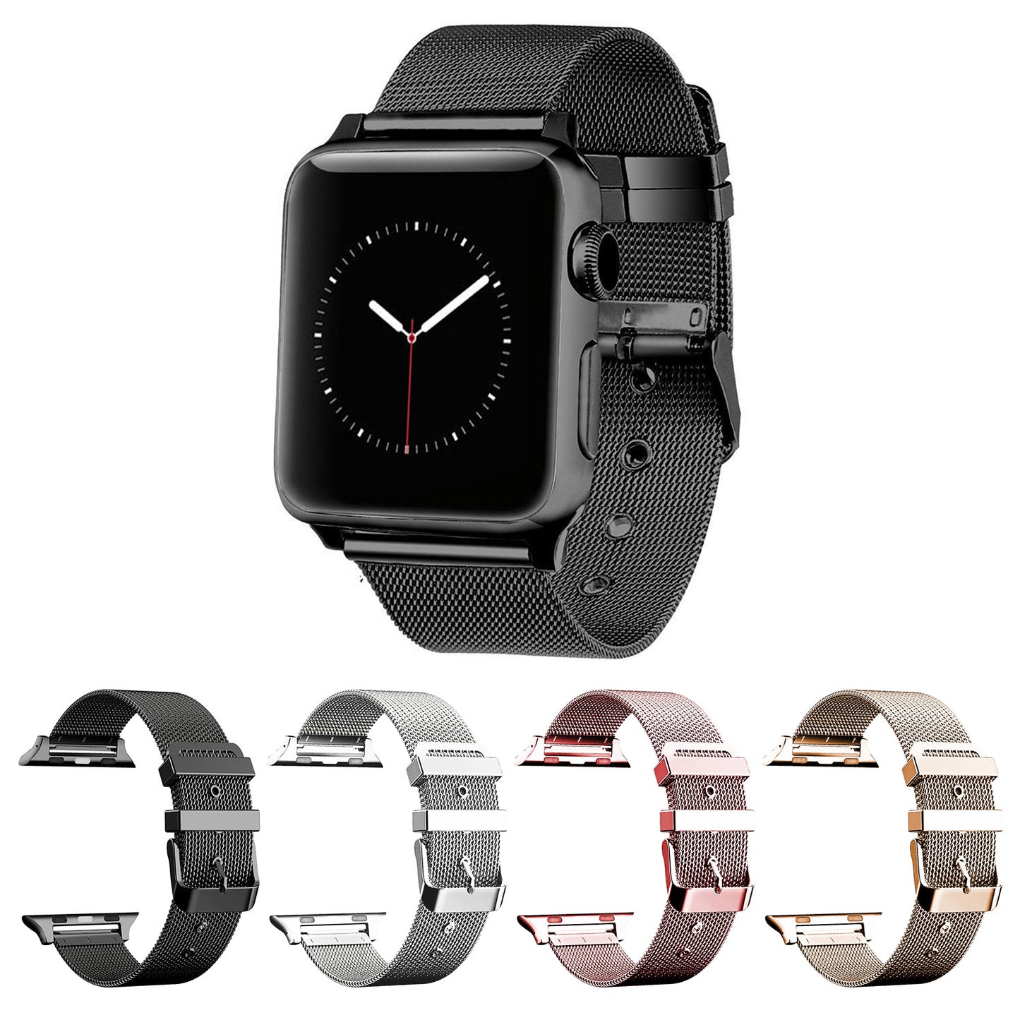 Stainless Steel Classic Buckle Band Replacement for 42MM Apple Watches Series 1/2/3