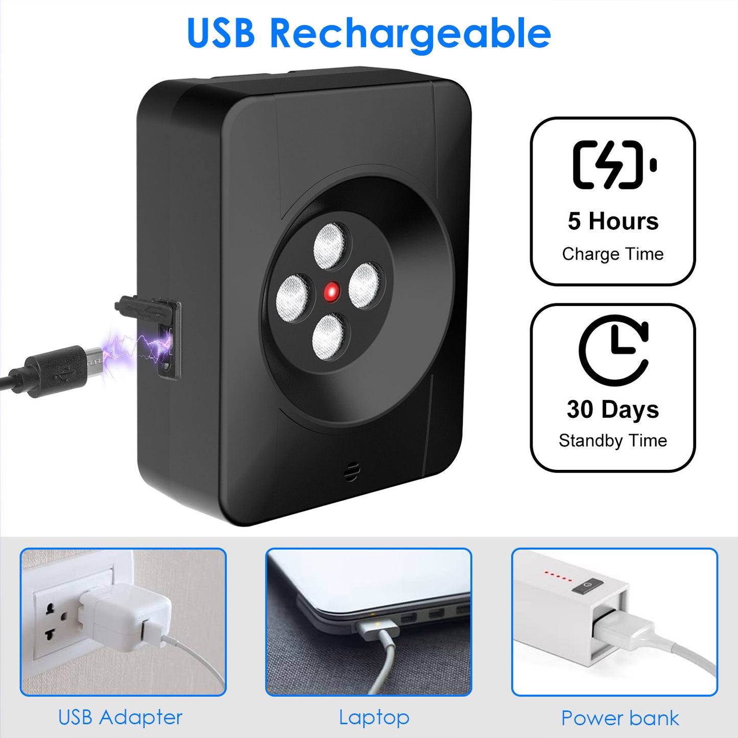 Ultrasonic Anti-barking Device Indoor Outdoor Dog Bark Control with 3 Frequency Levels Max 32.8Feet Sensing Distance for Most Dog Sizes