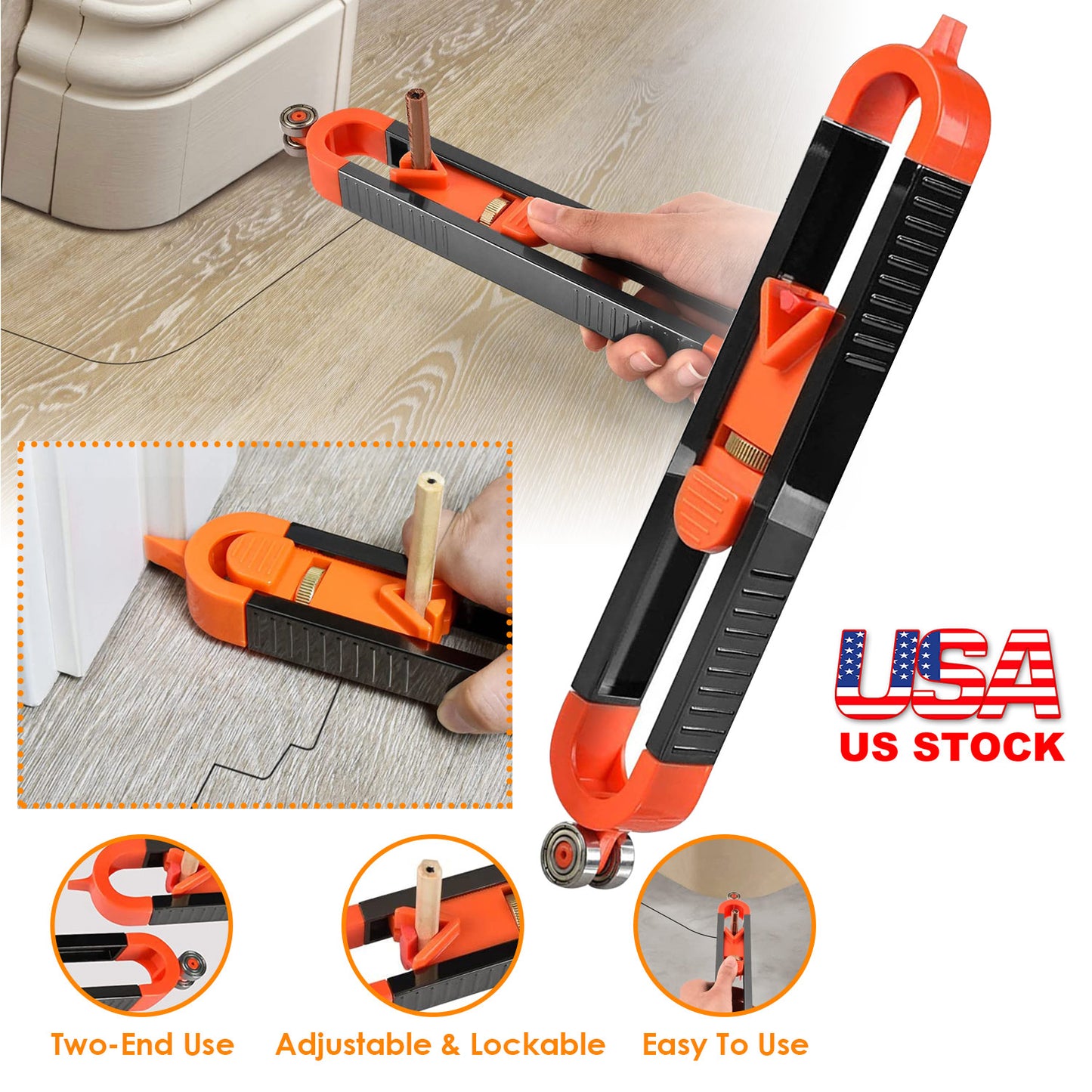 Precise Contour Gauge with Lock Measuring Profile Duplicator Woodworking Measure Ruler Profile Scribe Tool for DIY Handyman