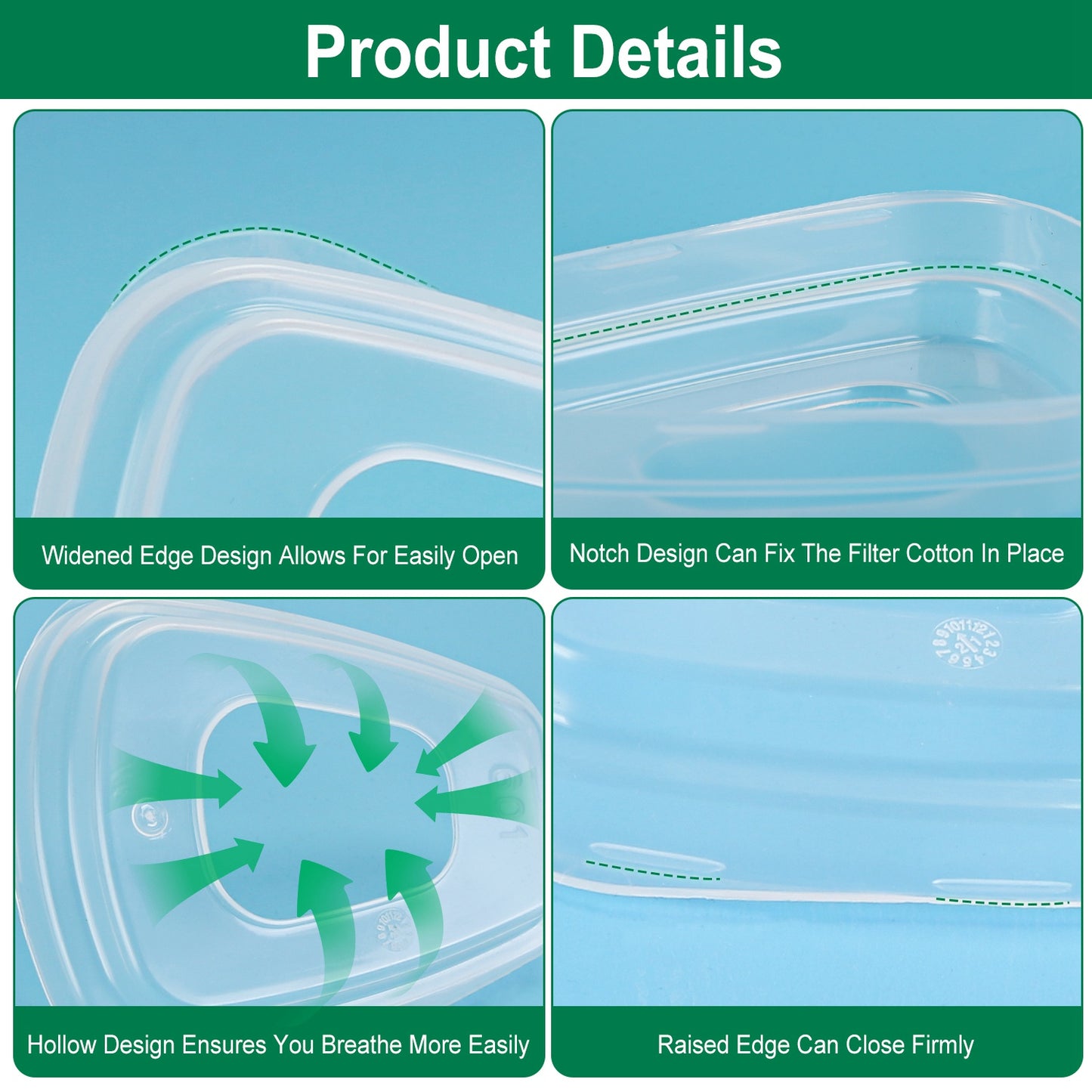 2Pcs Filter Covers 6001 Organic Vapor Cartridge Cover Fit for T-Shape Filter Box