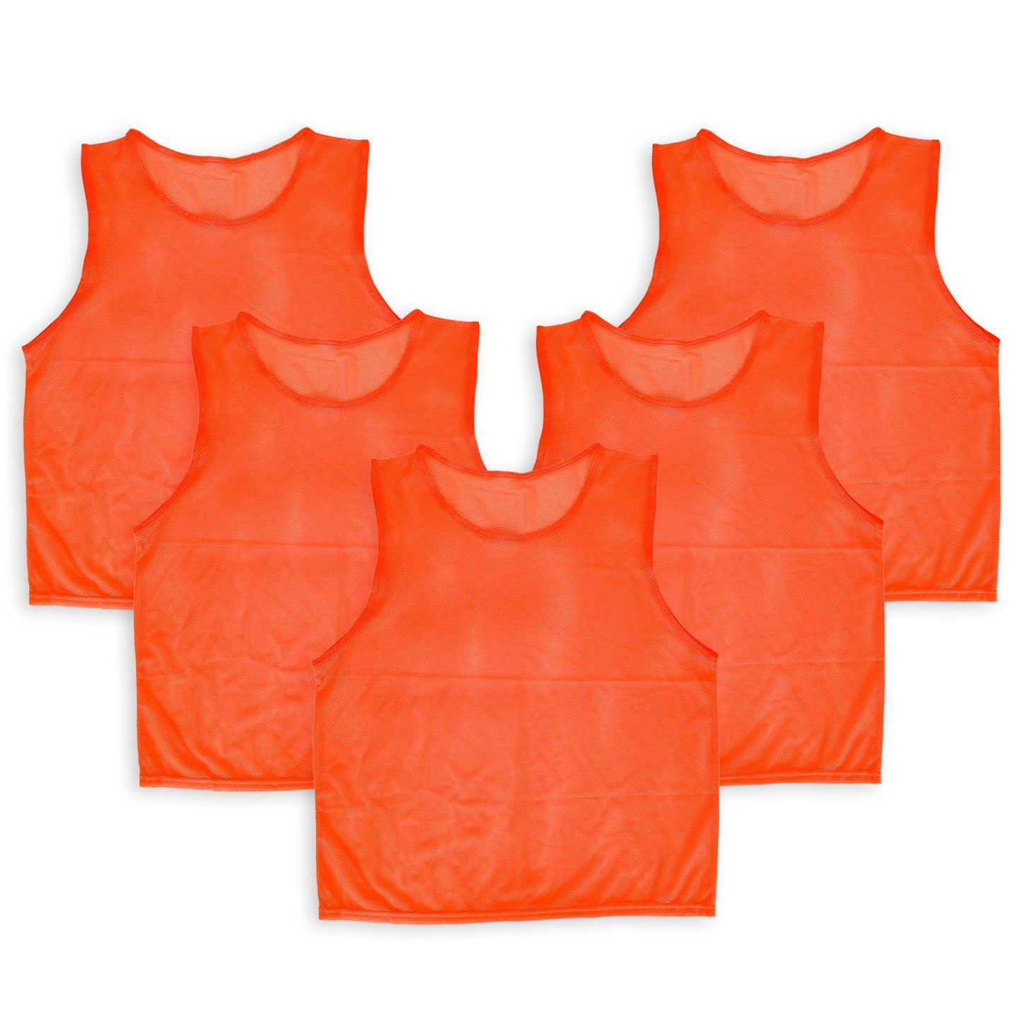 5Pcs Mesh Scrimmage Vests Soccer Basketball Team Training Pinnies Jerseys Shirt Adult Plus Size