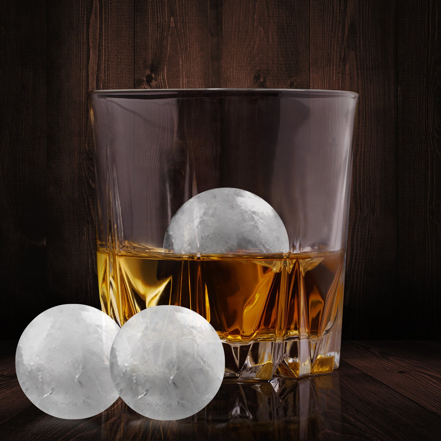 1.77ÓSphere Ice Ball Maker Mold Silicone Ice Cube Tray with Lid Easy Fill and Release Ice Maker for Parties Events