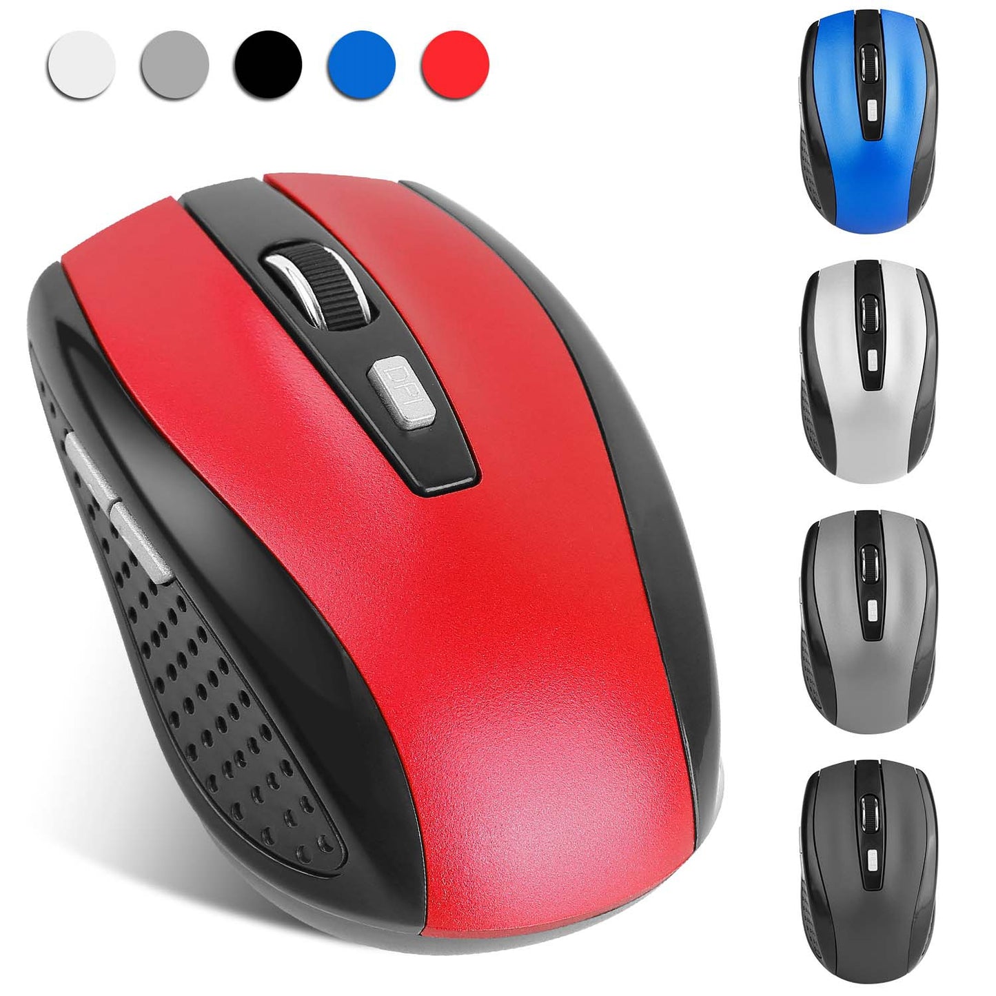 2.4G Wireless Gaming Mouse Optical Mice w/ Receiver 3 Adjustable DPI 6 Buttons For PC Laptop Computer Macbook