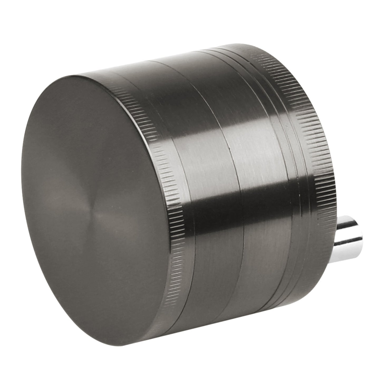 Herb Spice Tobacco Grinder 2.5-inch 4-Piece Zinc Alloy Hand Crank Crusher Kitchen Mill with Pollen Scraper