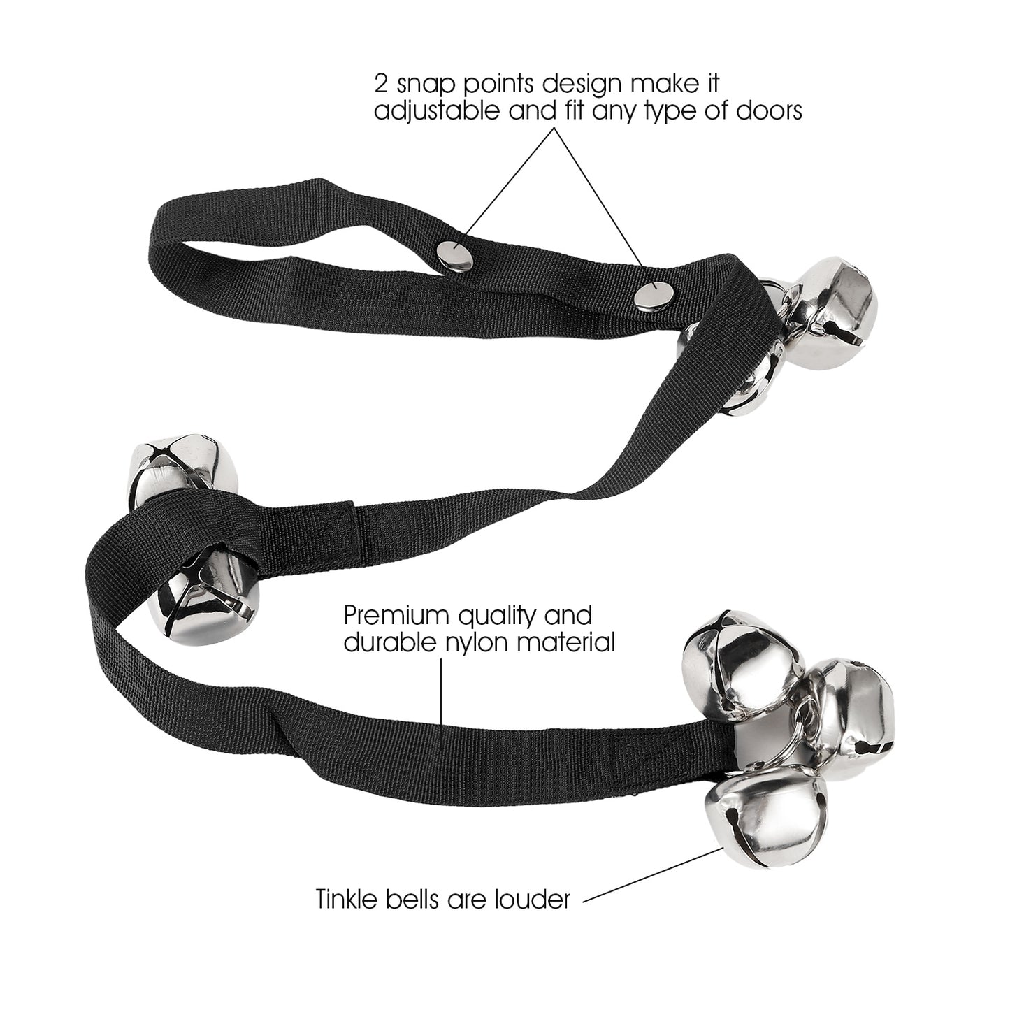 Dog Doorbells Adjustable Pet Doorbells Dog Potty Bells for Dog Training 7 Extra Large Loud 1.4Ó DoorBells