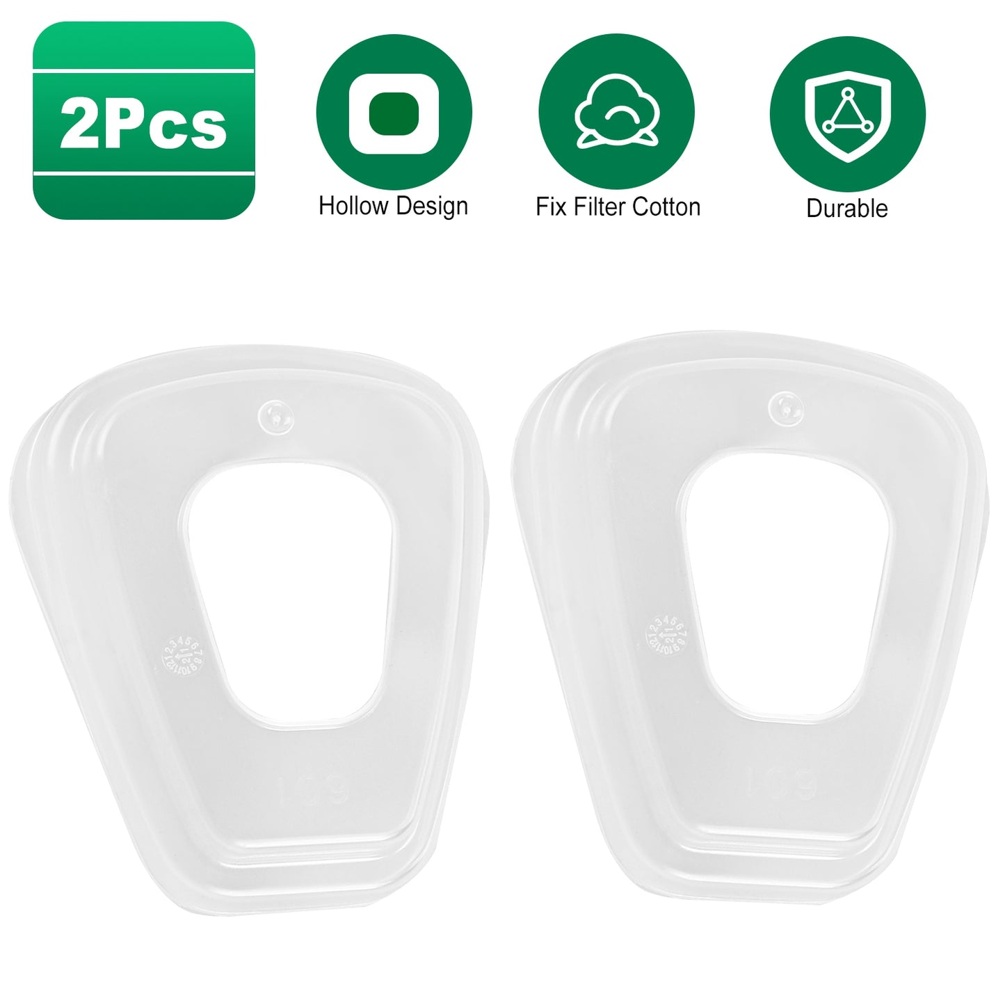 2Pcs Filter Covers 6001 Organic Vapor Cartridge Cover Fit for T-Shape Filter Box