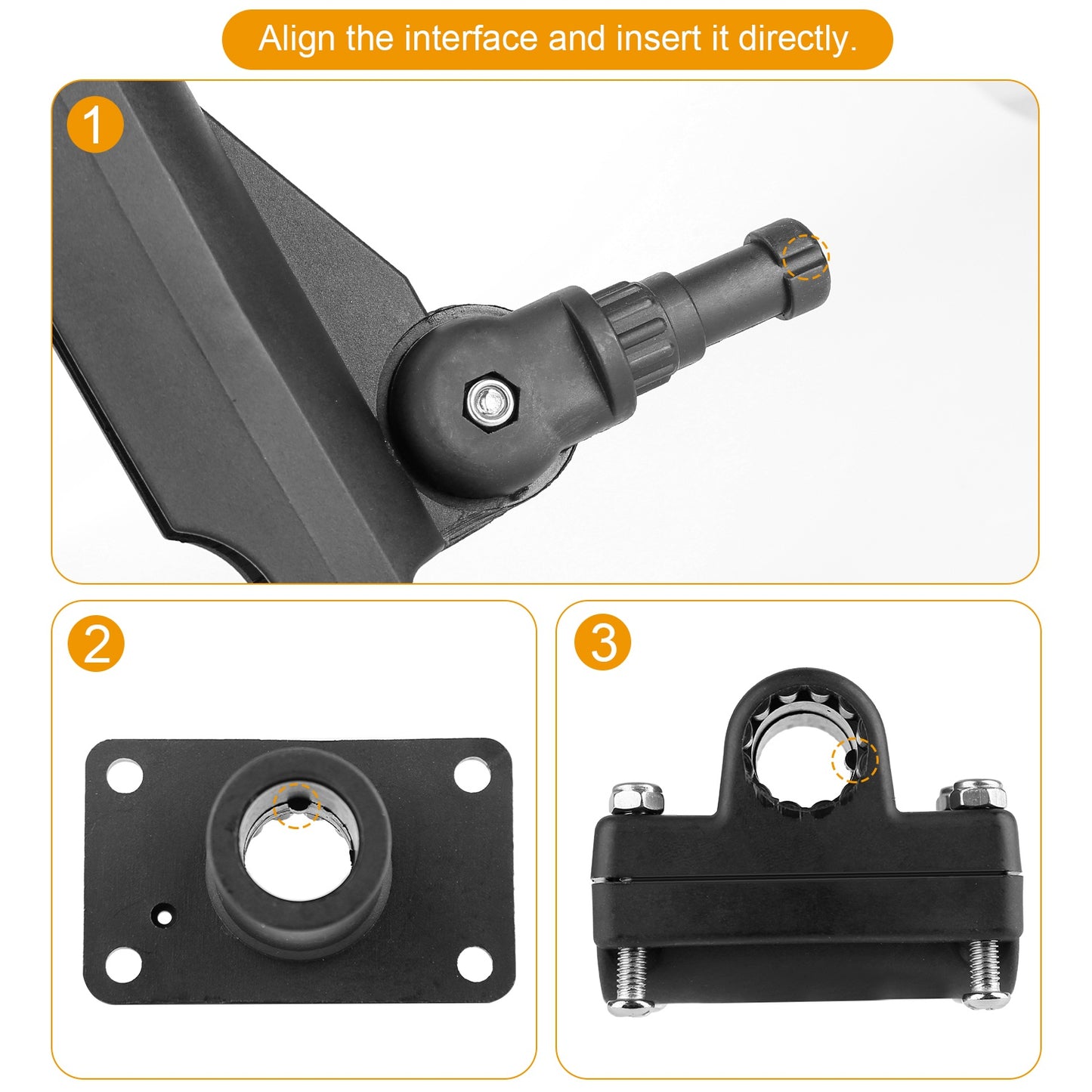 Boat Fishing Pole Rod Holder 360¡ Rotatable Kayak Side Rail Mount Adjustable Folding Rod Holder w/ Large Clamp