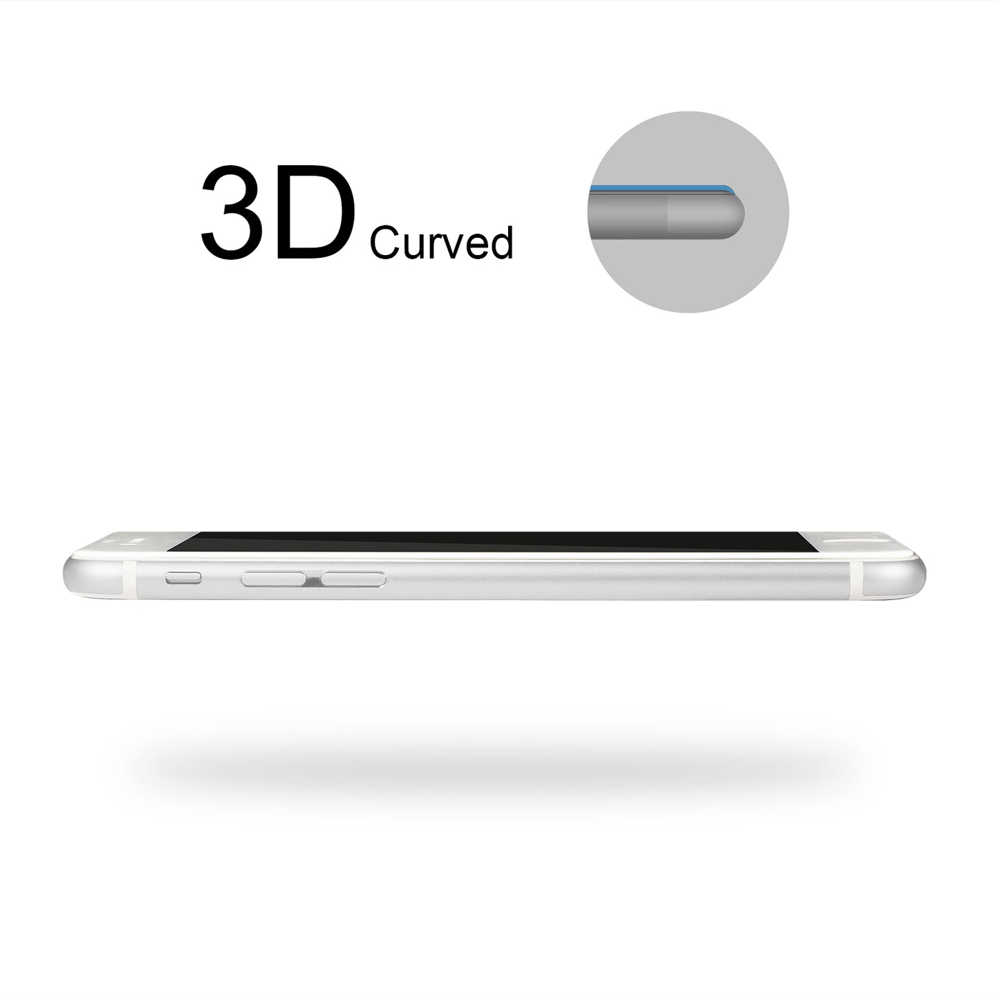 Screen Protector for iPhone 6 Plus 3D Edge Tempered Glass Phone Screen Saver HD Anti-Scratch Tempered Glass Film