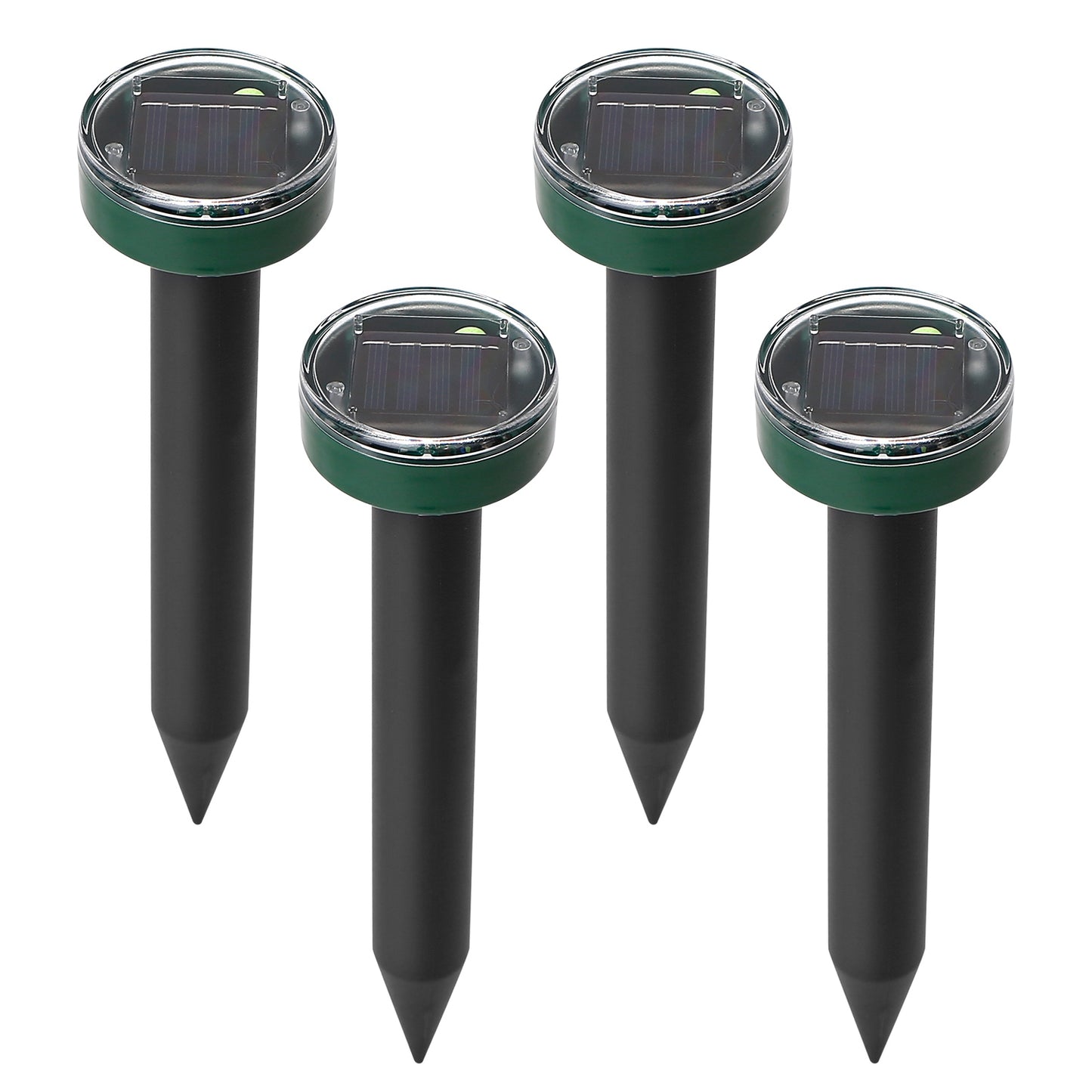 4PCS Solar Sonic Mole Repellers – Waterproof Outdoor Pest Stakes