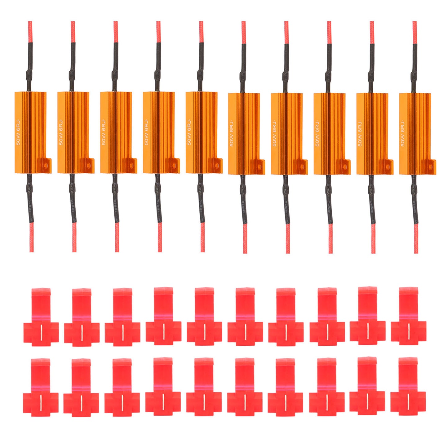 10 PIC 50W 6 ohm Load Resistor Set with 20 T-Taps