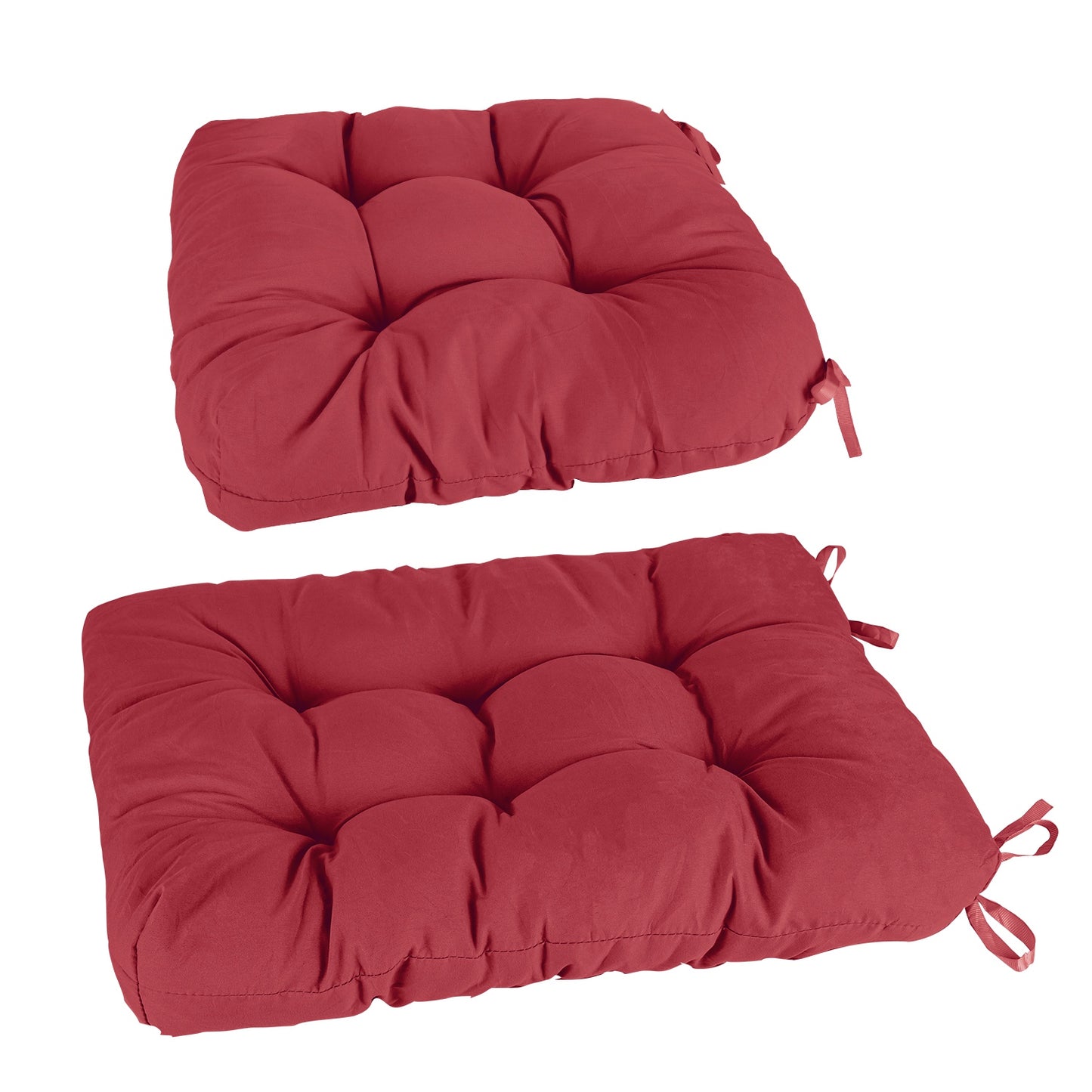 2Pcs Rocking Chair Cushion Upper And Lower Back And Seat Sets with Non-Slip Ties Polyester Fiber Filling Comfortable for Indoor Home Office Car