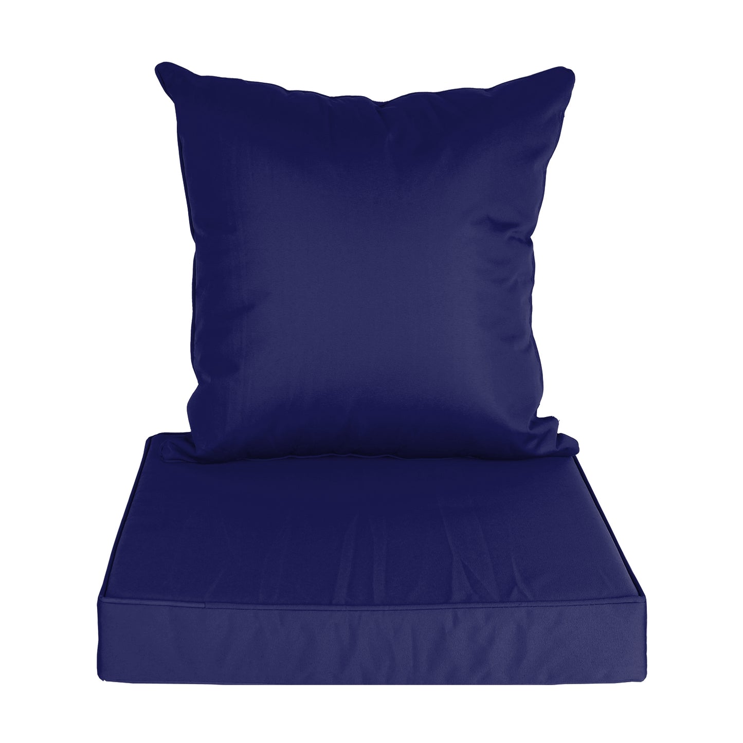 Outdoor Seat Cushion Set Waterproof Patio Furniture Cushion and Back Pillow Fade Resistant Deep SeatÊSet Chair Pad with Removable Cover for Chair Sofa