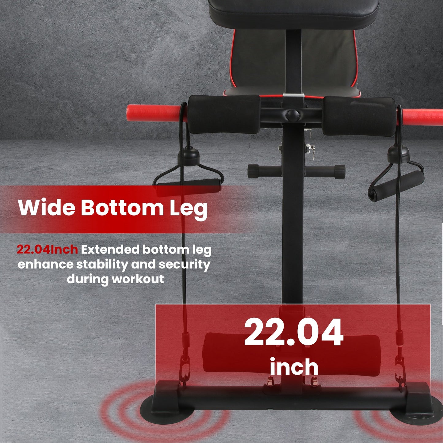 Adjustable Weight Bench with Preacher Curl Pad Resistance Bands Leg Extension Foldable Strength Training Workout Bench for Home Gym Full Body Exercise