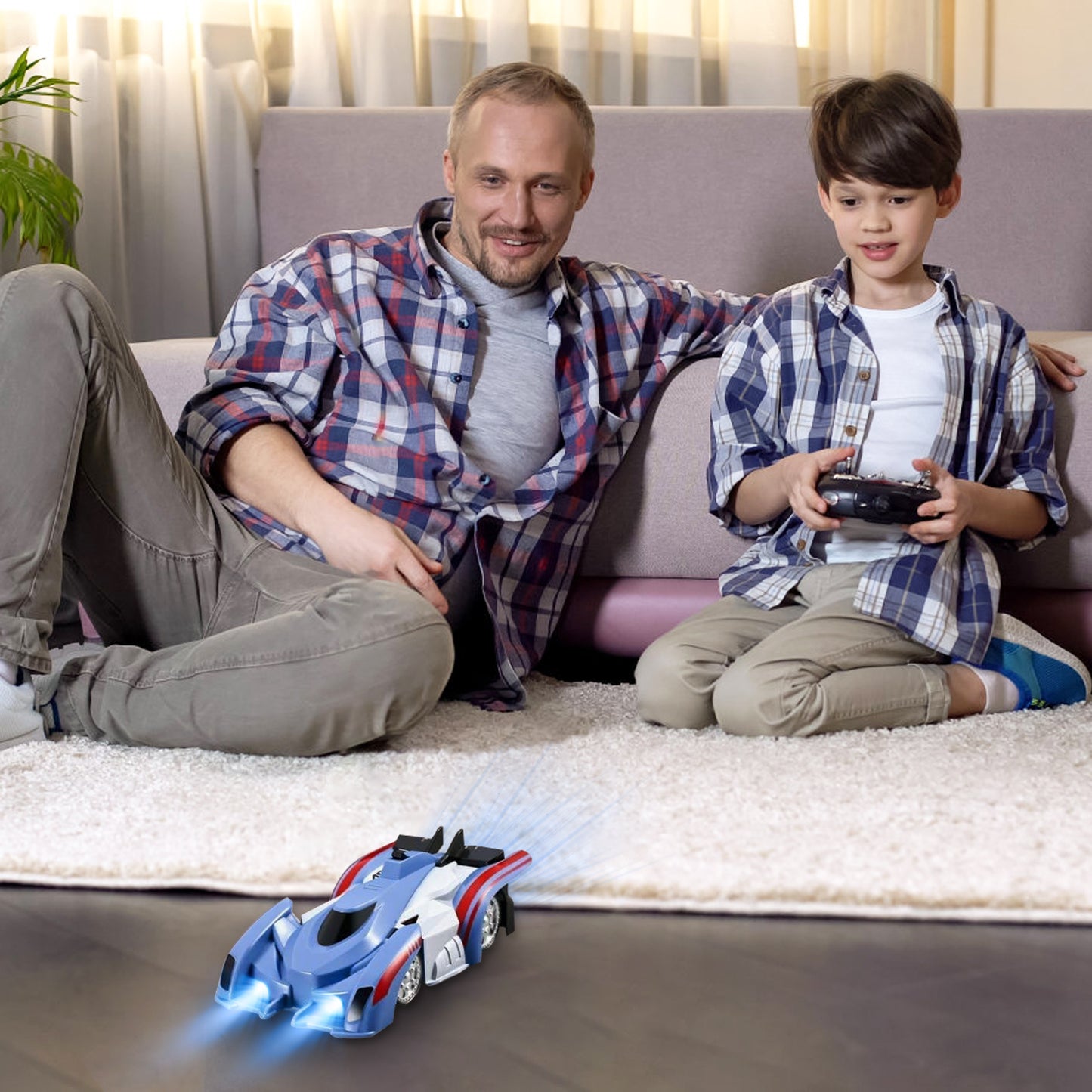 Electric Wall Climbing Car Toy 360¡ Rotating Shunt Car Remote Control Dual Mode RC Car Rechargeable Toy Car with Headlights Taillights Birthday Christ