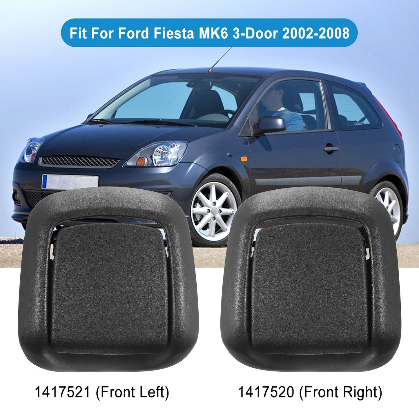 1 Pair Car Seat Release Handles for Ford Fiesta MK6 2002-2008 Auto Seat Recliner Handles Front Left & Right Fitting