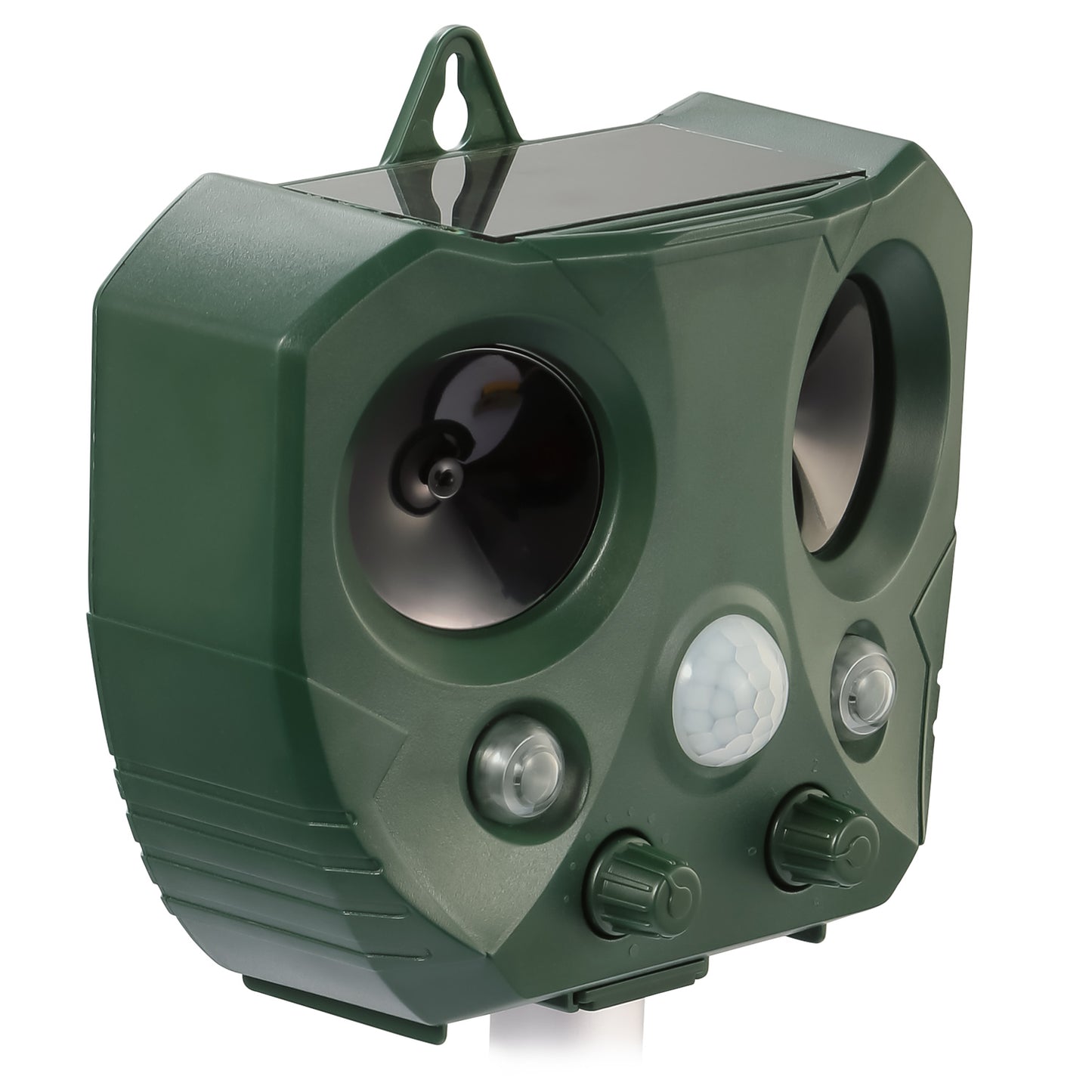 Ultrasonic Animal Repeller Solar Powered Repellent with Motion Sensor LED Flashing Lights IPX6 Waterproof Outdoor for Farm Garden Yard