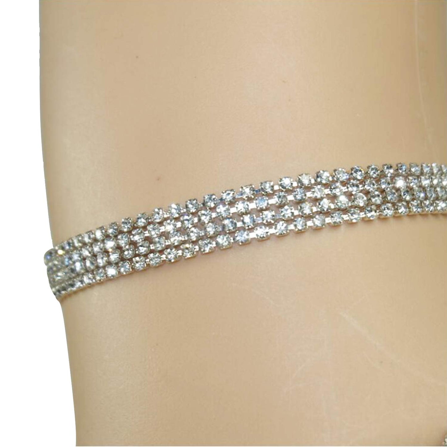 Sexy Women Chained Side Slit Backless Minidress With Sequins