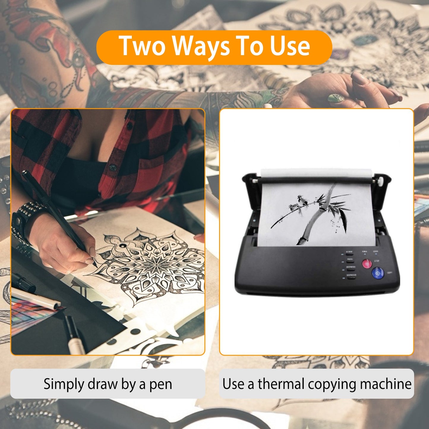 20Pcs Tattoo Transfer Paper 4 Layers Tattooing Skin Tattoo Kit A4 Size DIY Tattoo Transfer Paper Kit