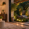 Cozy outdoor living at dusk