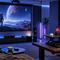 Futuristic home theater and workspace