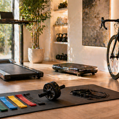 Modern home gym with fitness equipment