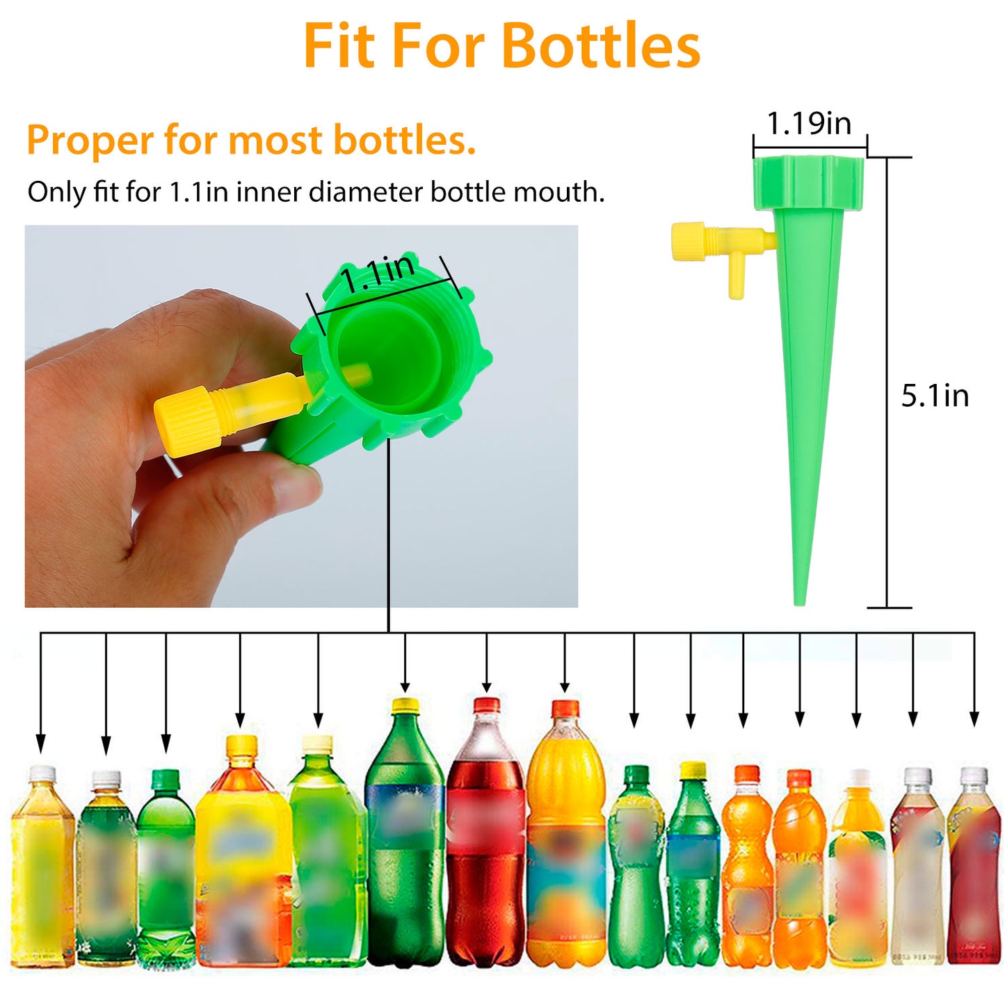 24PCS Self-Watering Spikes – Adjustable Plant Waterers for Indoor/Outdoor Use