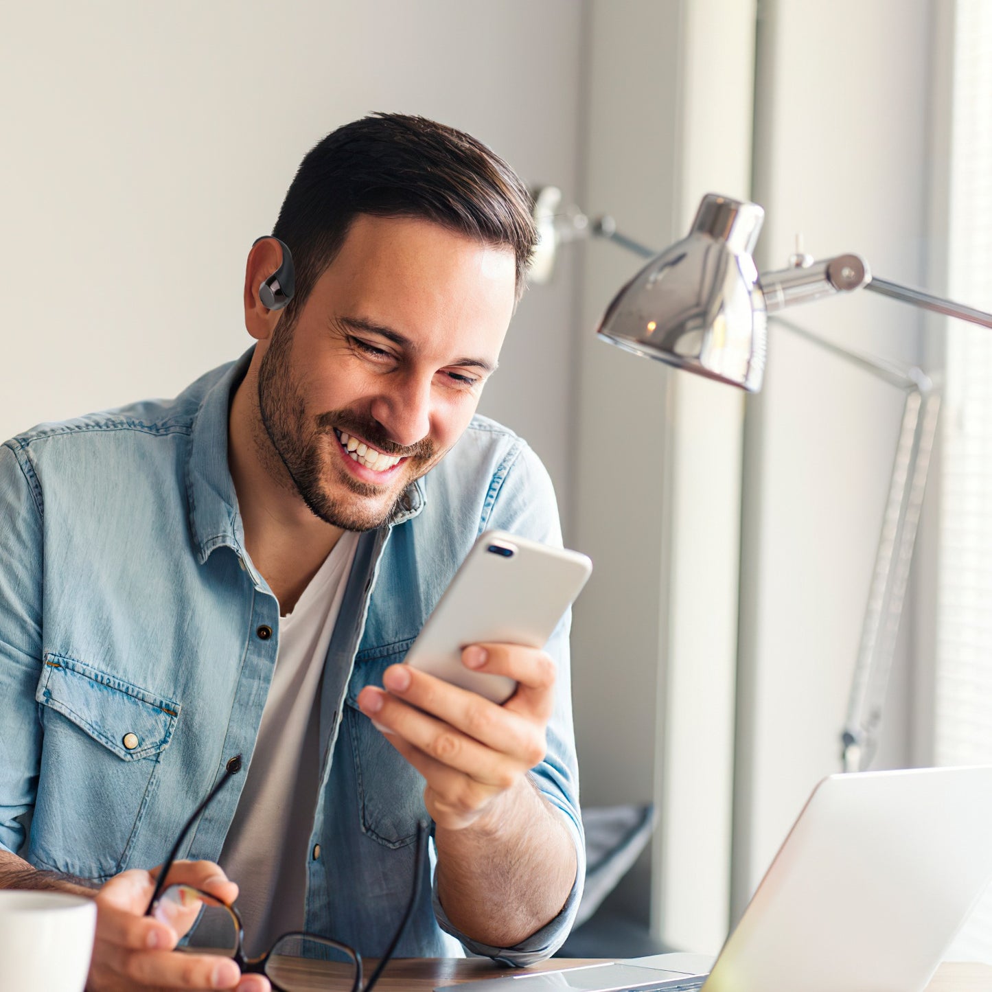 Wireless V5.4 Open Ear Earbuds with Earhook LED Display Charging Case IPX5 Waterproof 300Hrs Standby Time Touch Control Stereo Sport Headphones for Wo