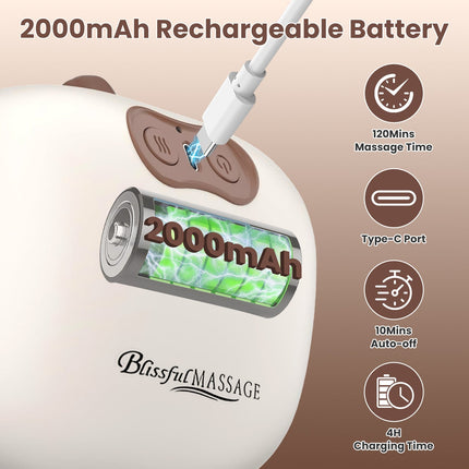 Cordless Neck Massager with Heat and Shiatsu Kneading