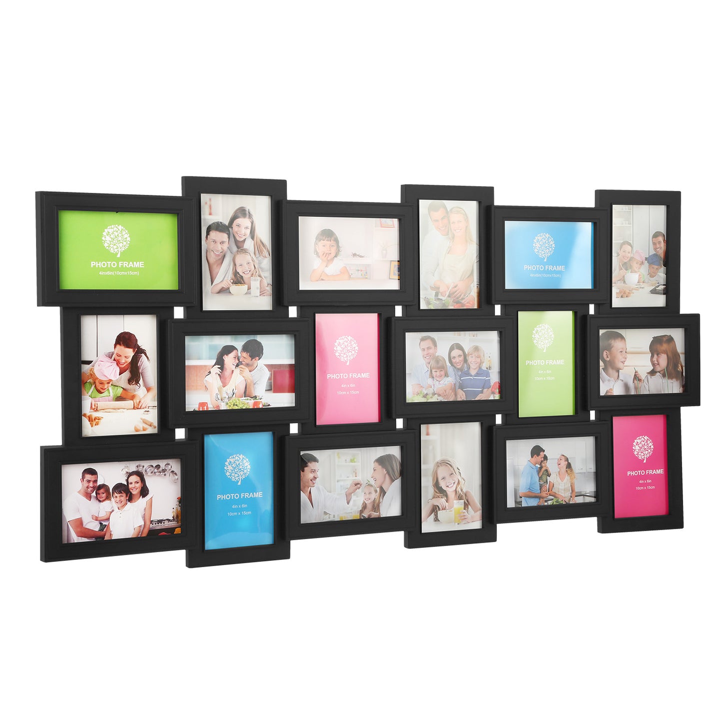 12/18-Photo Collage Frame (4"x6") – Glass, Wall Mount, Home Decor