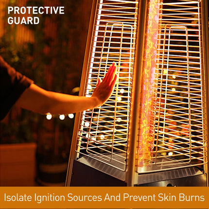 48,000 BTU Pyramid Patio Heater with Quartz Glass Tube