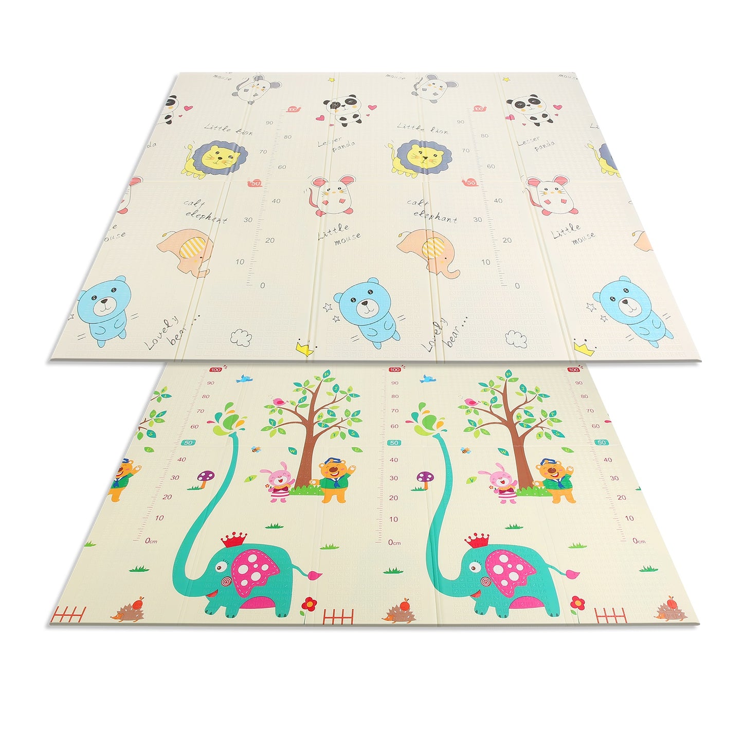 5.9x6.5FT Foldable Baby Play Mat Extra Large Waterproof Activity Playmat For Floor With Carrying Bag Reversible Foam Baby Mat For Babies Toddlers Infa