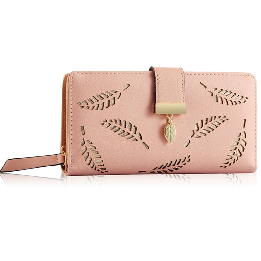 Women Wallet PU Leather Lady Long Purse Phone Clutch Case Credit Card Holder 11 Card Slots 1ID Window 5 Money Pouch