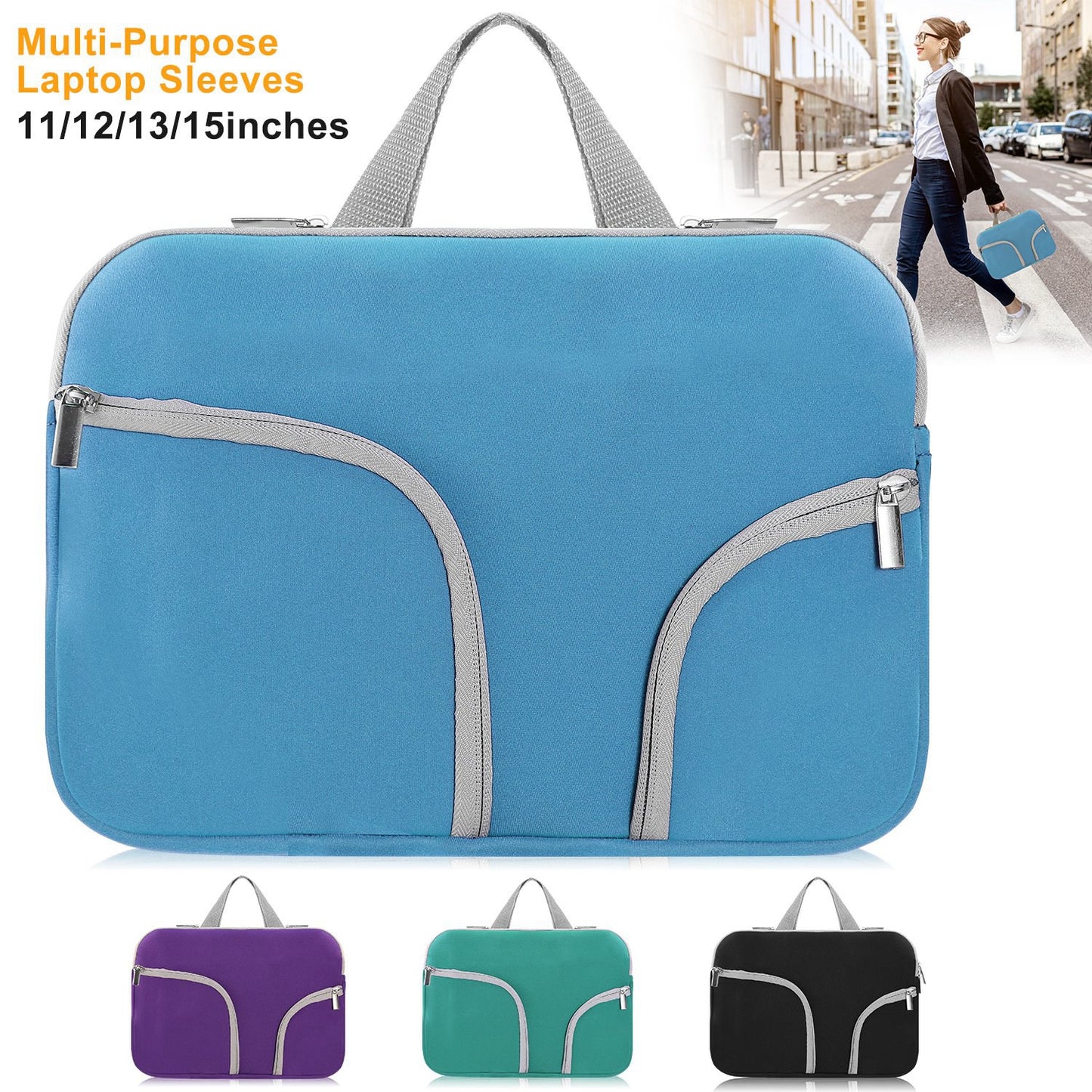 Portable Laptop Sleeve Bag for Macbook Air 11"13"12"15" Notebook Protector Case Carry Bag