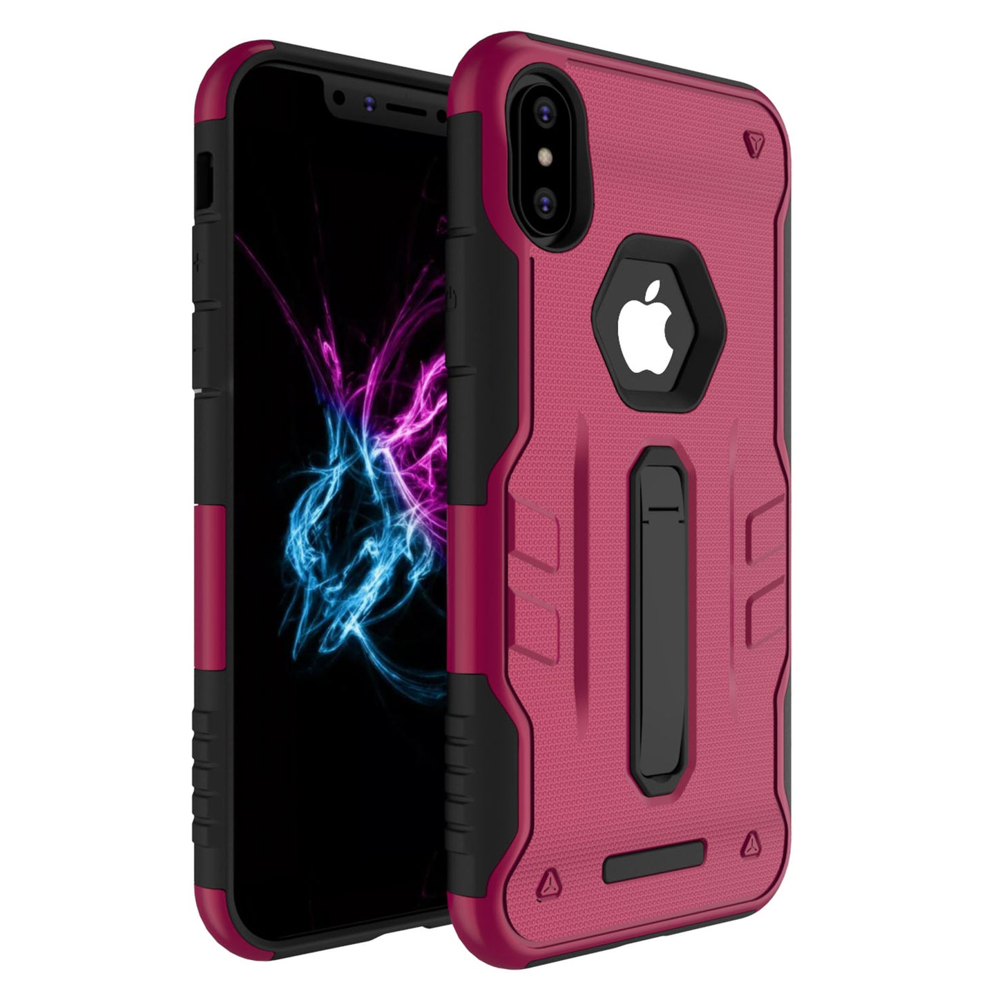 Rugged Phone Case for iPhone X Drop-protection Phone Case with Kickstand Heavy Duty Dual Layers Phone Protective Cover