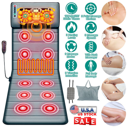 Full Body Electric Massage Mat with Heat and Vibration