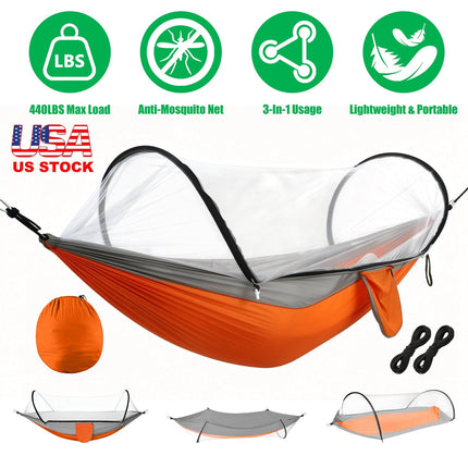 Camping Hammock with Mosquito Net 3-in-1 Portable 440lbs
