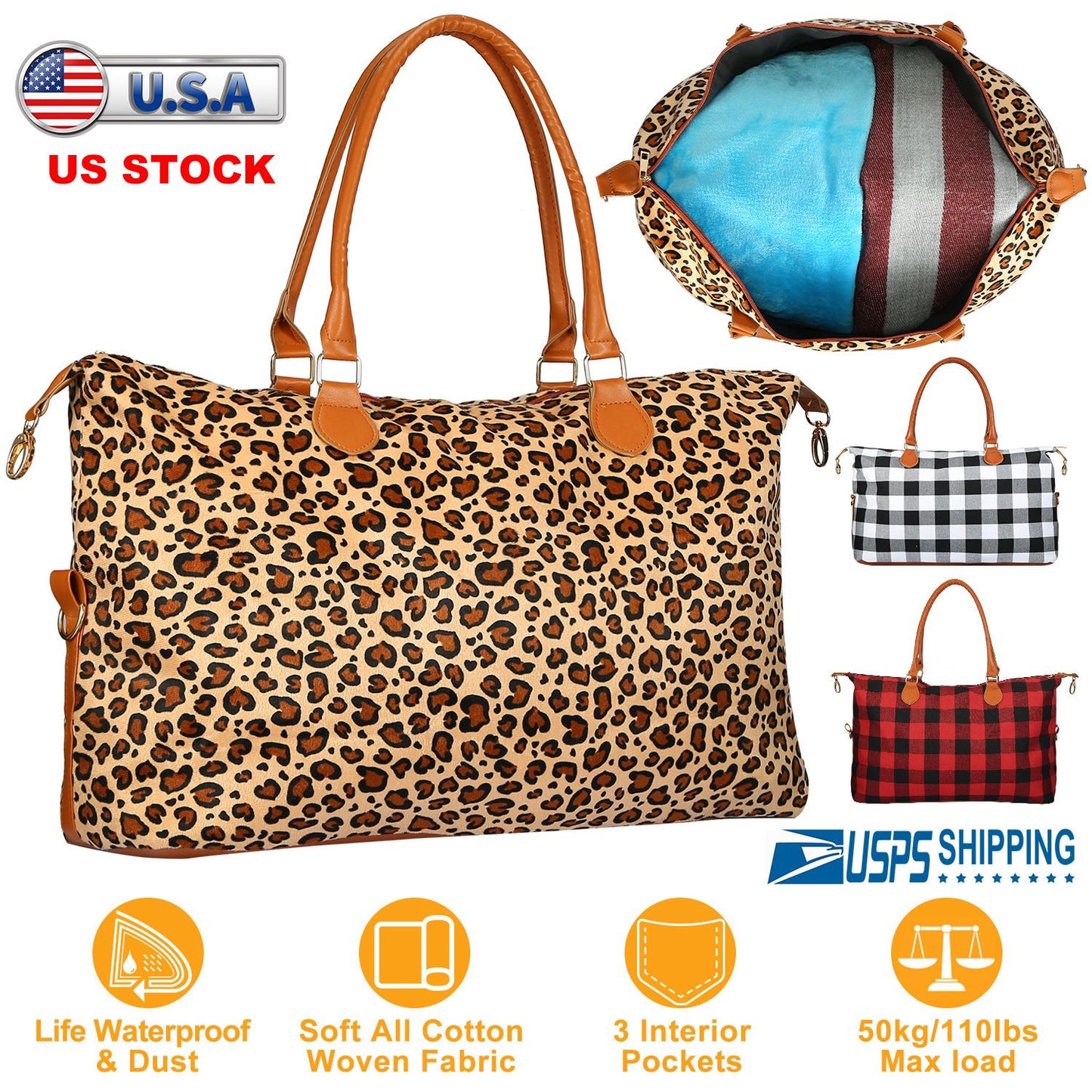 Women Duffle Bag Travel Luggage Bags Weekend Overnight Bag Tote Bags Shoulder Handle Bags Portable Diaper Bag