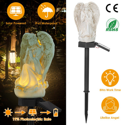 Solar Praying Angel Statue Garden Light LED Decoration Angel Lamp IP65 Waterproof Outdoor Decorative Landscape Solar Lawn Lamps For Yard Driveway Walk