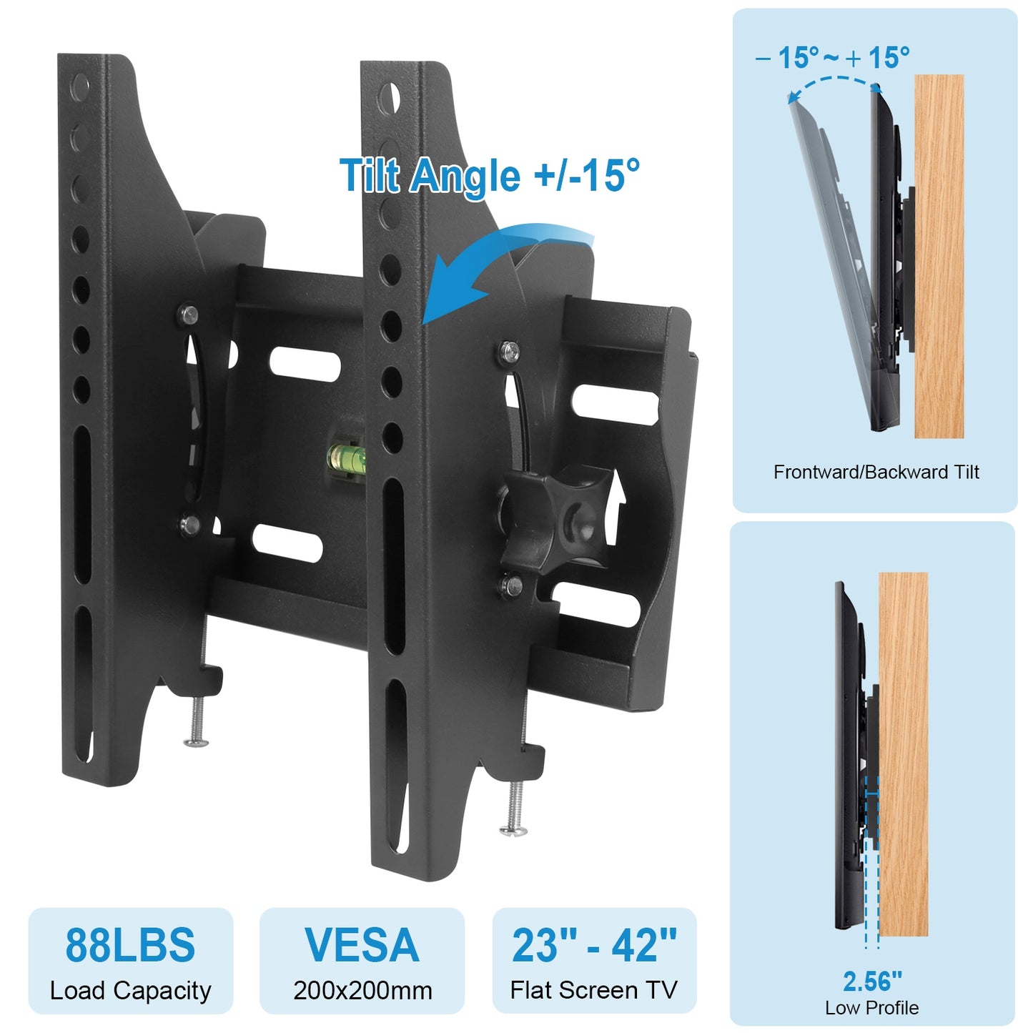 TV Wall Mount Bracket Tilt for 23"-42" LED/LCD/PLASMA Flat TV VESA 200x200mm