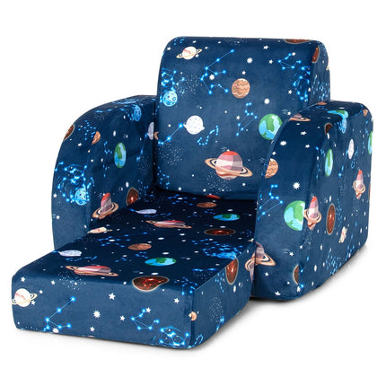 3-in-1 Convertible Kid Sofa Bed Flip-Out Chair Lounger for Toddler