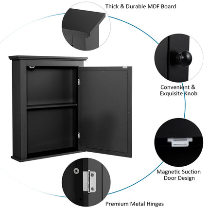 Bathroom Wall Mounted Storage Mirror Medicine Cabinet