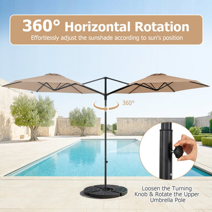 10 FT Cantilever Patio Umbrella with 360° Rotation
