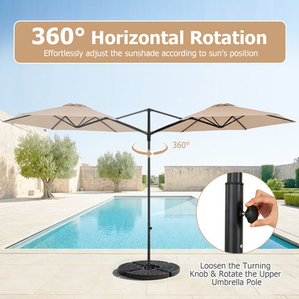 10 FT Cantilever Patio Umbrella with 360° Rotation