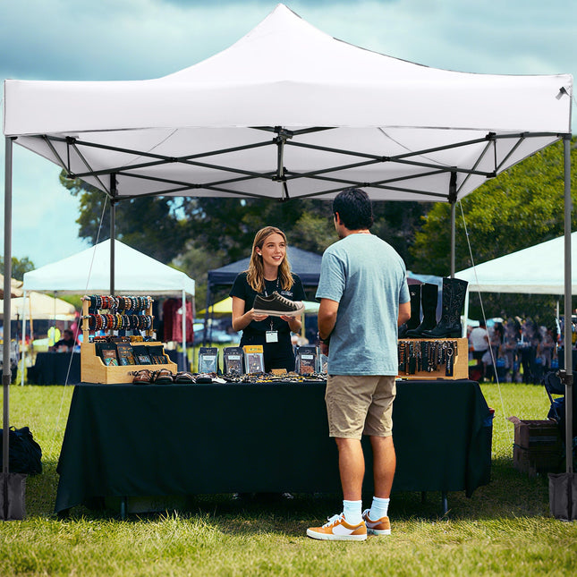 10 x 10 FT Outdoor Pop up Canopy Tent Easy Setup Gazebo Shelter with Wheeled Bag