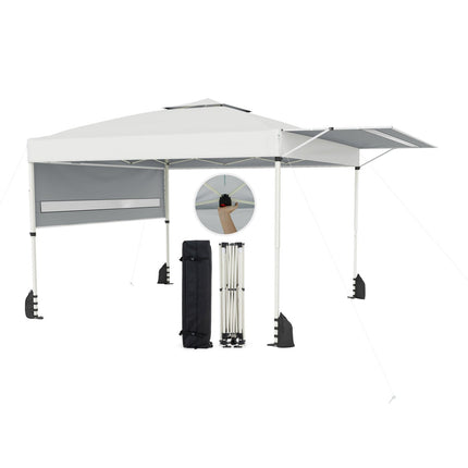 10 x 17 Feet Pop Up Canopy Tent with Dual Adjustable Awnings